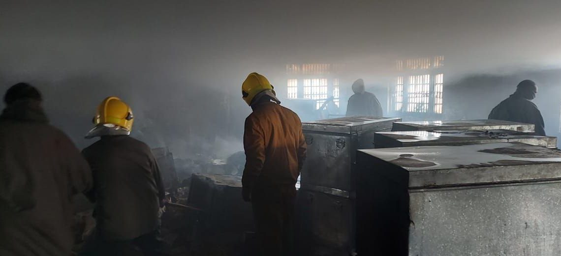 Fire Breaks Out in Tehsil Office Qaimoh Kulgam