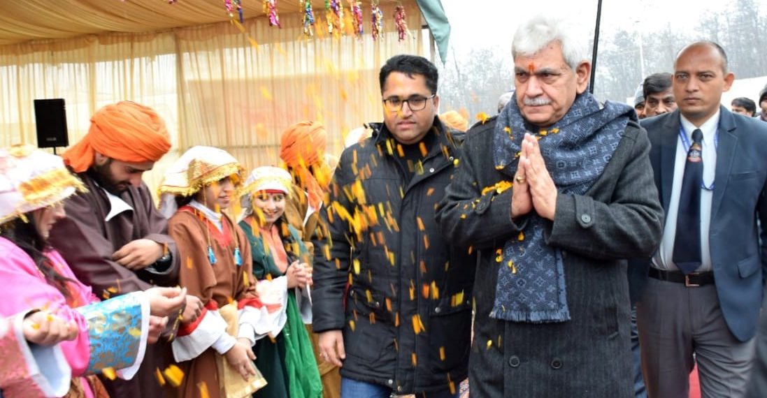 LG Sinha lays foundation stone of Transit Accommodation for PM Package Employees