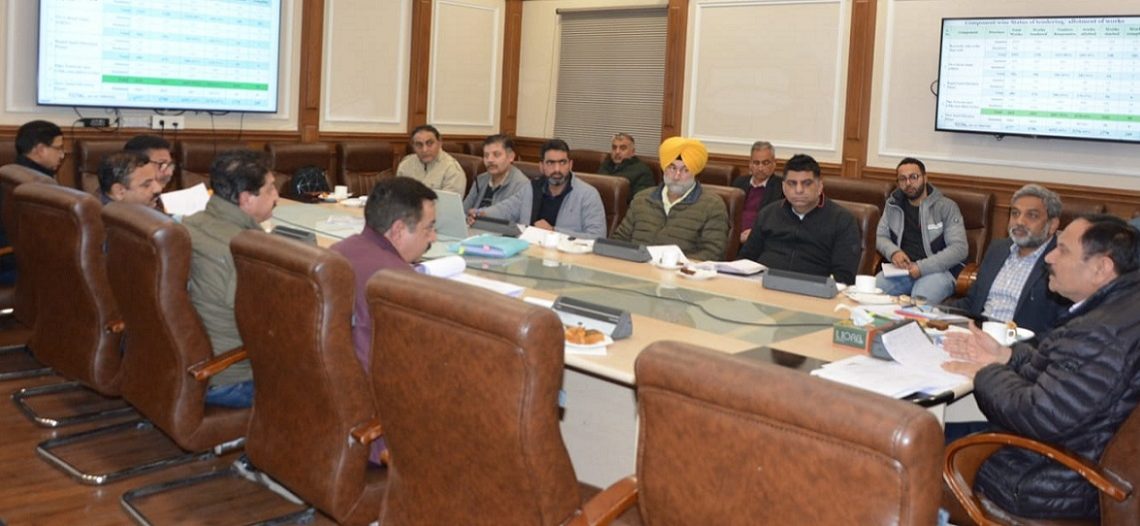 Advisor Bhatnagar reviews progress on ongoing works under JJM across J&K