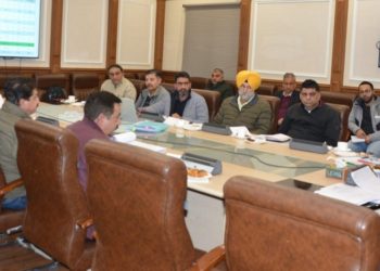 Advisor Bhatnagar reviews progress on ongoing works under JJM across J&K
