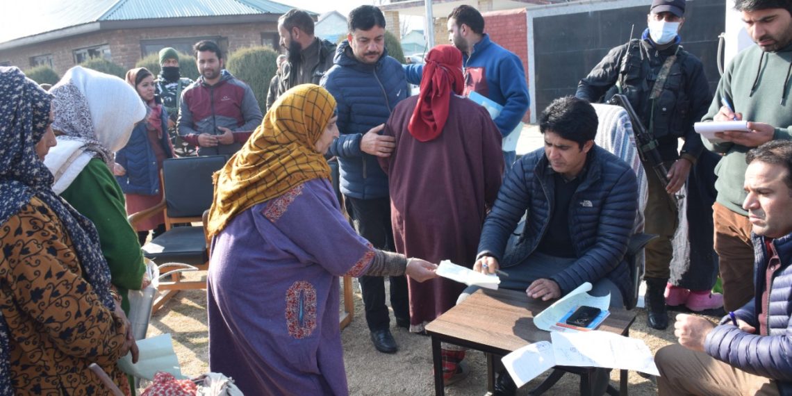 DC Pulwama holds open air Public Grievance Redressal camp within office premises 