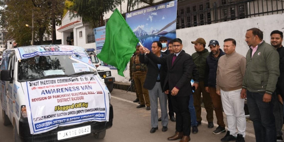 Revision of Panchayat Electoral Rolls 2022: DPEO Rajouri flags off SVEEP Express