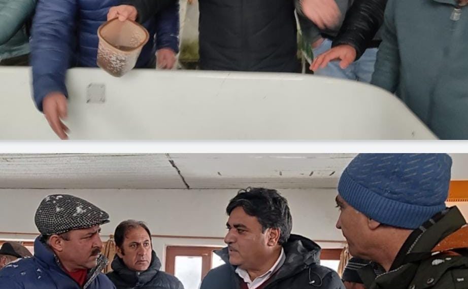 Director Fisheries vists Kulgam; inspects Trout Unit & Trout Hatchery at Tchanser 