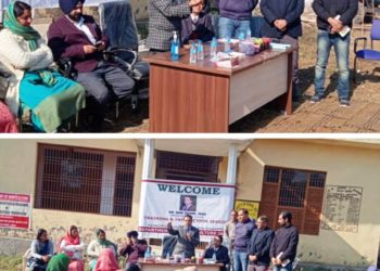 Director Horticulture Jammu reviews developmental works in Panchayat Lower Narayna, Khour