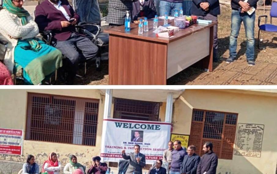 Director Horticulture Jammu reviews developmental works in Panchayat Lower Narayna, Khour