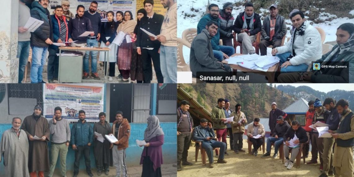 Dy DEO Ramban inspects Revision of Panchayat Electoral Roll-2023 at various locations