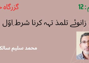 زانوئے تلمذ تہہ کرنا شرط ِاوّل 