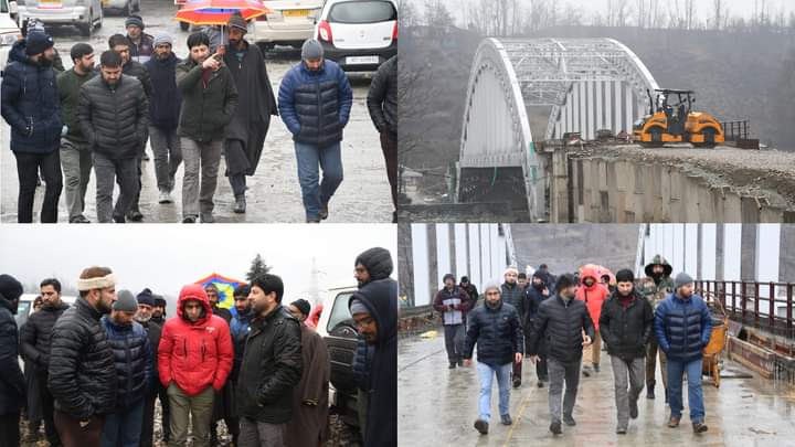 ADC Ganderbal inspects work progress on Wayil Bridge