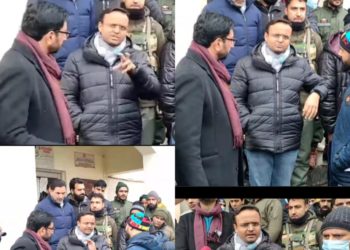DC Kupwara takes stock of post snowfall situation in sub District handwara.  