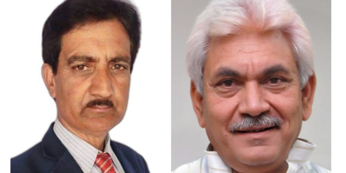 Mohammad Amin Shah BJP district president Ganderbal met His Excellency Lieutenant Governor Shri Manoj Sinha on Wednesday.