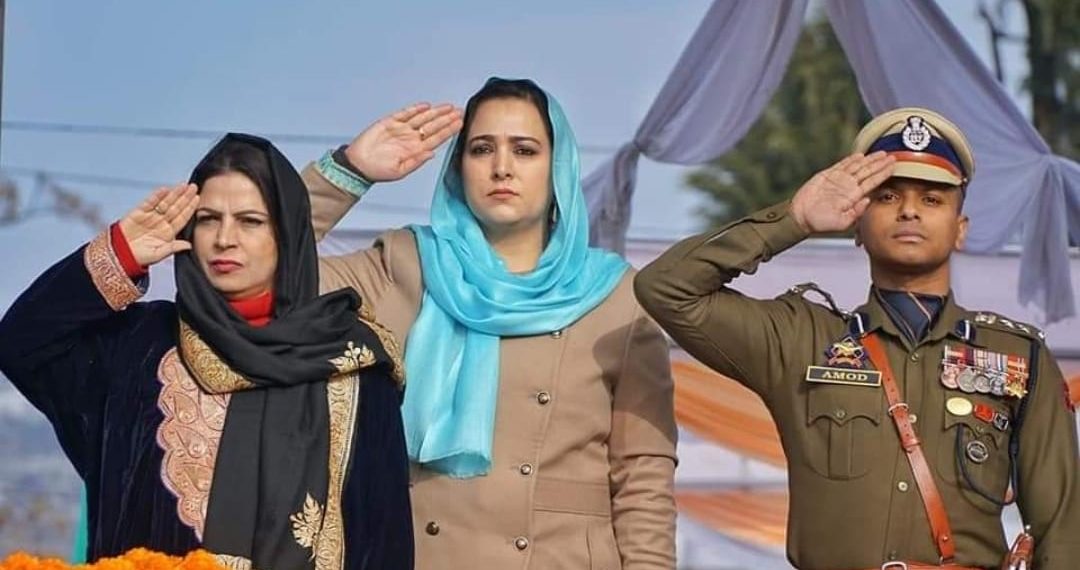 74th Republic Day Celebration: Safeena Beigh Unfurls Tri-Color at B’la; Took Salute on March Past 