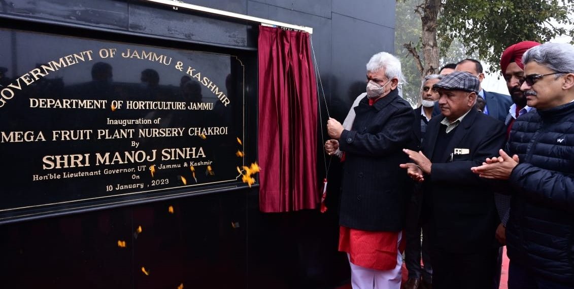 Governor inaugurates Mega Fruit Plant Nursery at Chakroi, RS Pura