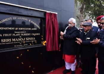 Governor inaugurates Mega Fruit Plant Nursery at Chakroi, RS Pura