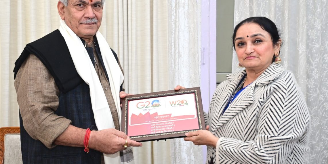Dr Sandhya Purecha, Chair, W20 India meets Lt Governor