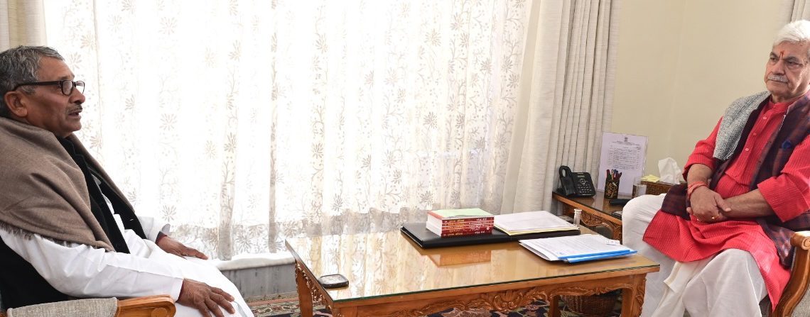 Member Parliament; Chief Post Master General J&K Circle meet Lt Governor