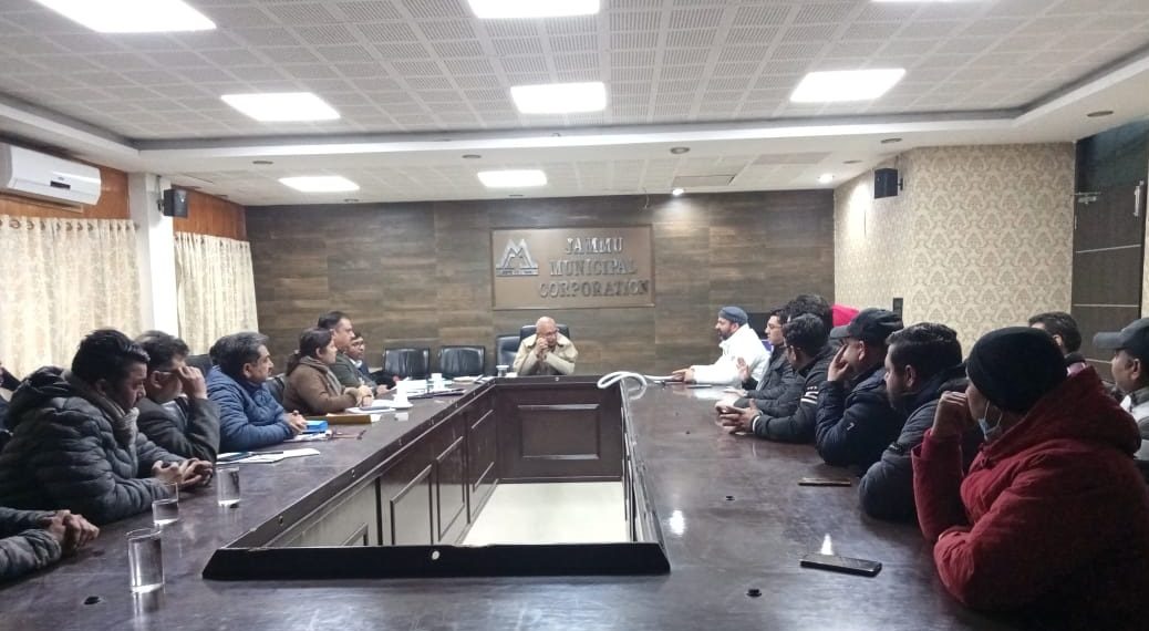 Mayor Jammu chair meeting of JMC Contractors