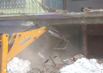 Commercial structure of former minister demolished in Shopian