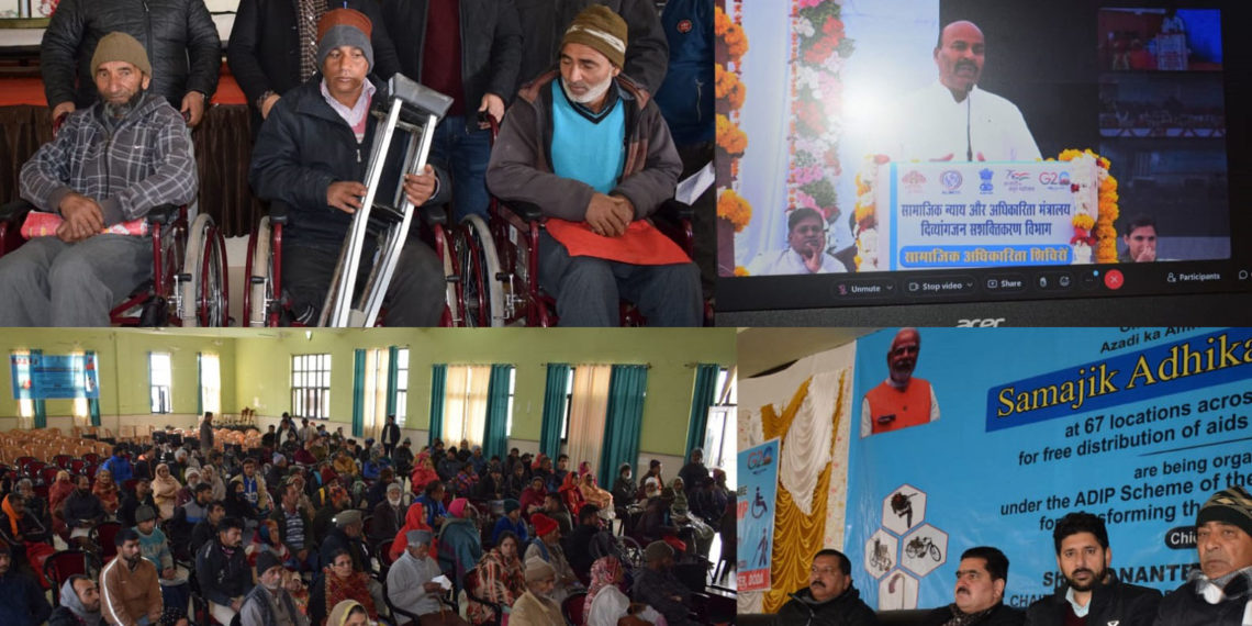 Union Minister e-distributes appliances among PwDs