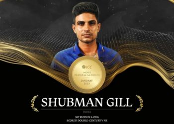 Shubhman Gill crowned ICC Men’s Player of Month for January 2023