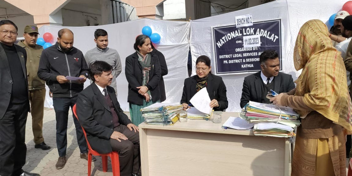 National Lok Adalat held on pan – India basis across UT of J&K 75,250 Cases resolved, Rs. 45.05Crore settled