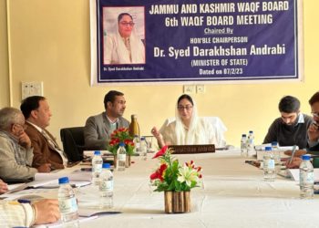 Dr Darakhshan chairs 6th Administrative Meeting of J&K Waqf Board in Jammu 