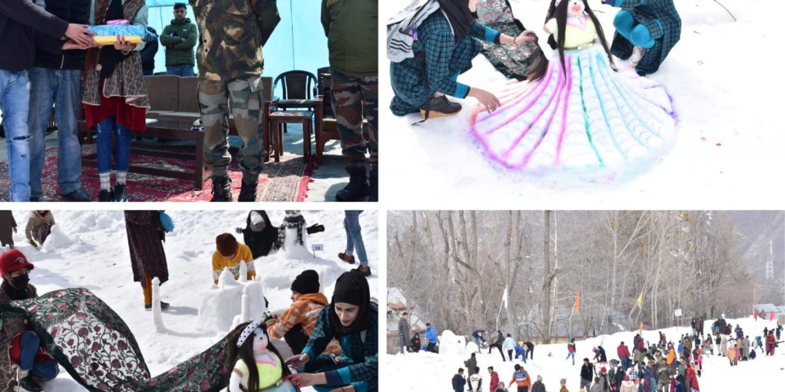 Karnah: Indian Army organises “Snow Art Competition” at Baghbella 