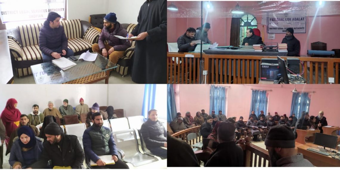 National Lok Adalat held at  District Court Complex Shopian