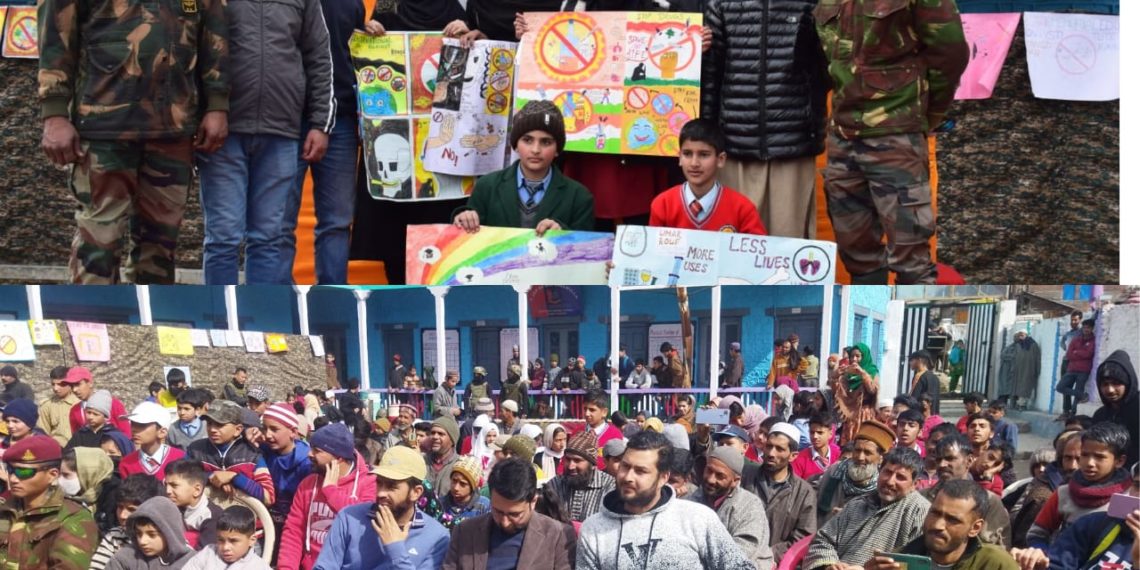 Indian Army Organised Anti Drug Campaign At GHSS Kandi