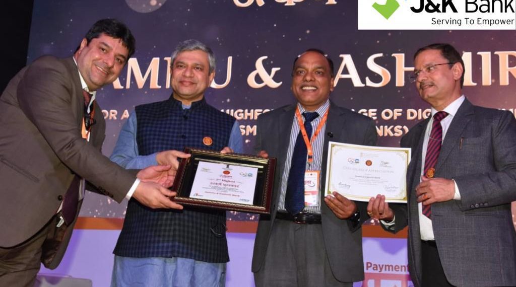 J&K Bank awarded for promoting digital payments