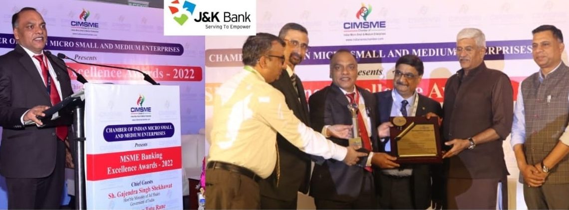 J&K Bank wins top award at MSME Banking Excellence Awards 2022