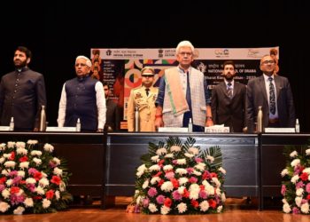 Lt Governor attends opening ceremony of 22nd Bharat Rang Mahotsav at Jammu University 