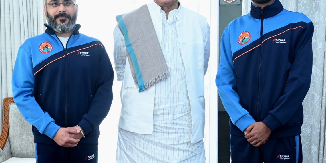 Fit India Movement Ambassador, International Wushu Player call on Lt Governor 