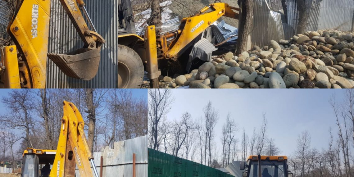 Stone Crushers on State lands removed, land retrieved at Anantnag