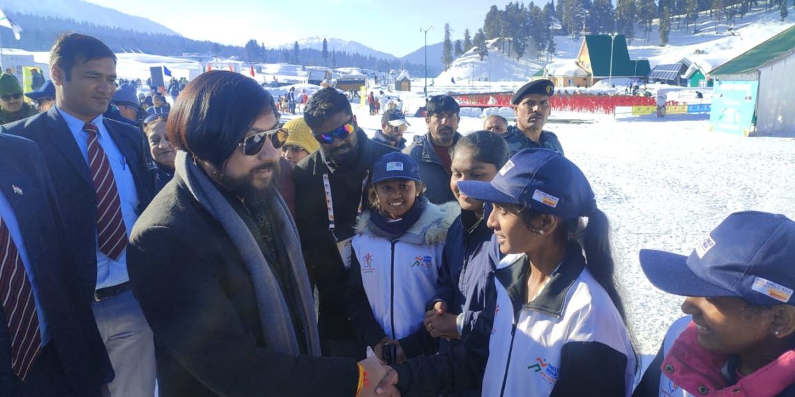 Day 04 Khelo India Winter Games, : Union MoS Nisith Pramanik visits Kangdoori, takes stock of sports activities, interacts with players 