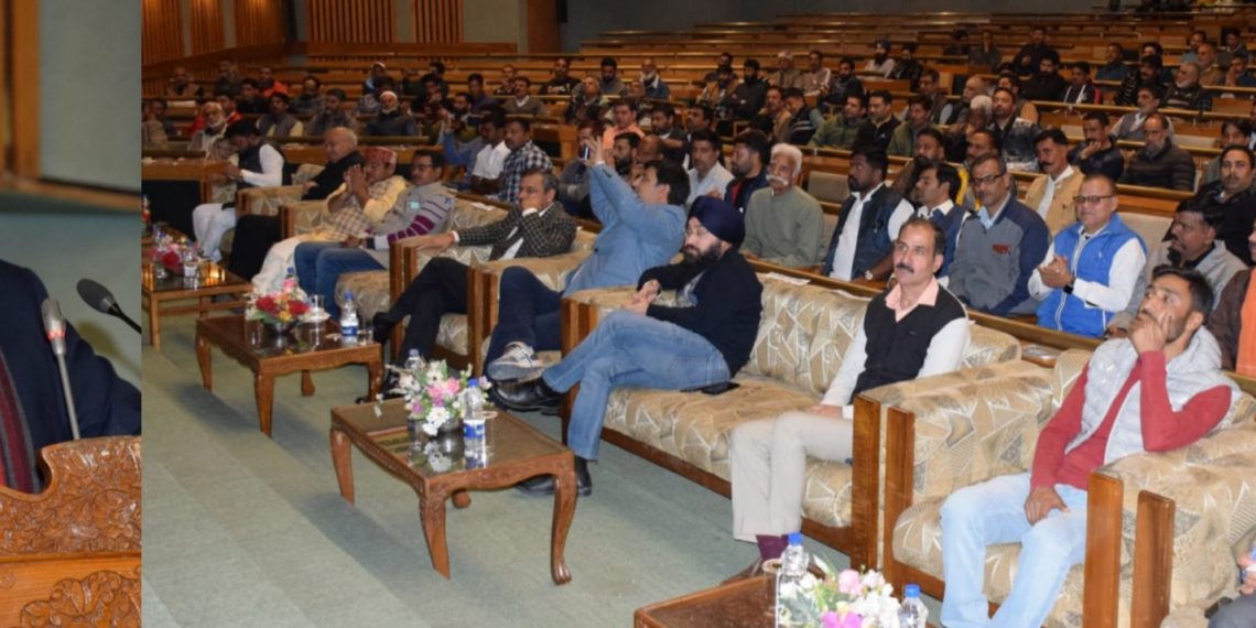 Advisor Bhatnagar addresses mega meet of All India Transporters at SKICC