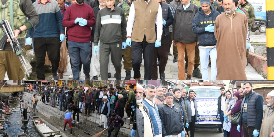 DC Gbl launches special sanitation drive at Kheer Bhawani Temple