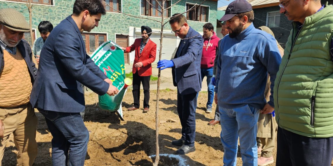 Director Horticulture Kashmir kick-starts plantation drive at Directorate of Horticulture Rajbagh
