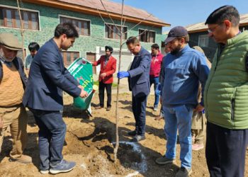 Director Horticulture Kashmir kick-starts plantation drive at Directorate of Horticulture Rajbagh