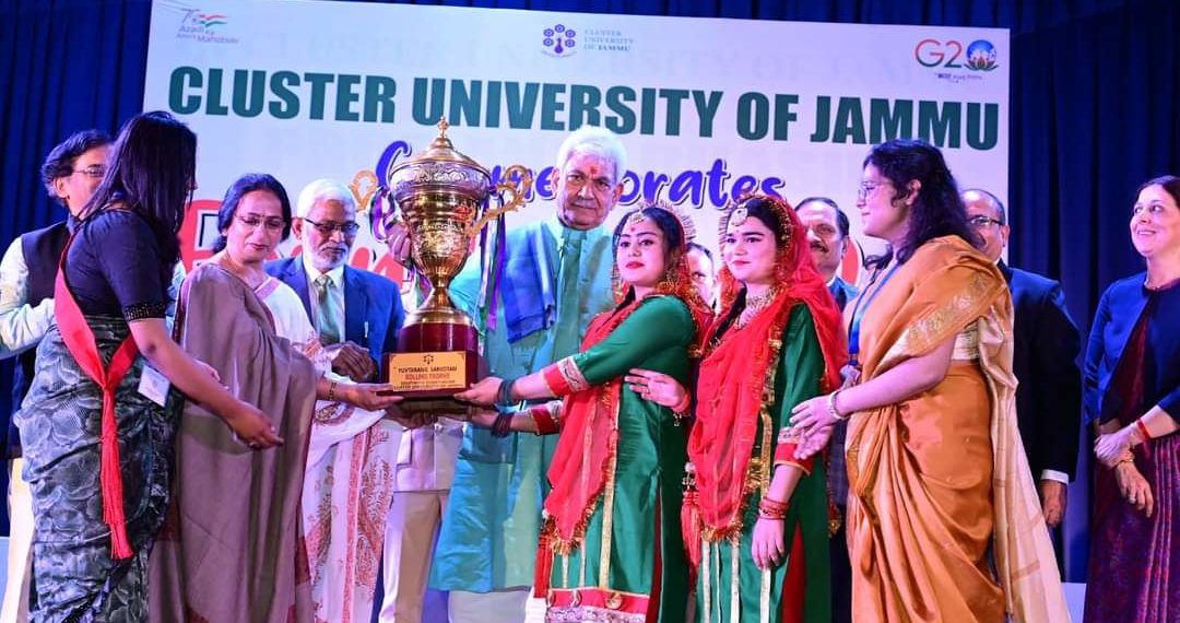 Lt Guv Manoj Sinha addressed the foundation day celebration of Cluster University, Jammu