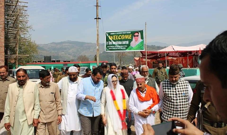 Dr Darakhshan Andrabi laid foundation stone for Waqf Office Complex at Poonch, inspected many educational institutions, held many meetings