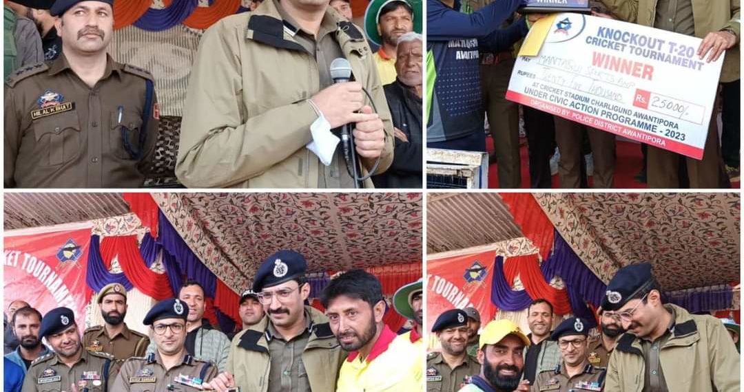 T20 Cricket Tournament concludes in Awantipora; Mantaqi Sports Awantipora emerged as winners