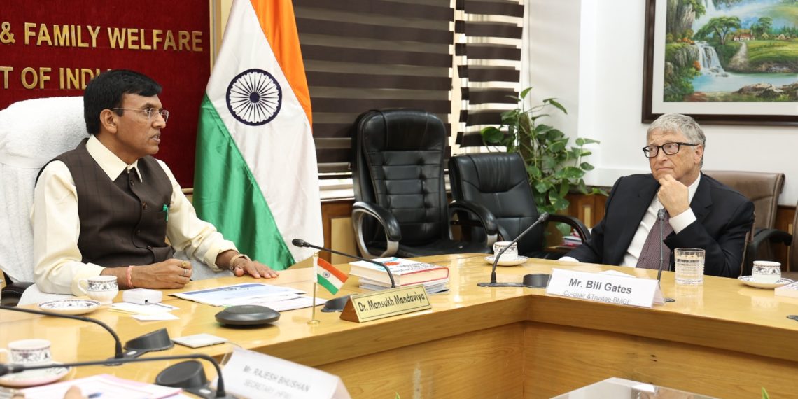 Health Minister Dr Mansukh Mandaviya met Bill Gates today