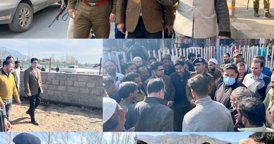 DC along with SSP Bandipora tours town areas