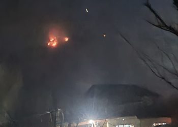 Fire breaks out in forest  area of Rangil Ganderbal