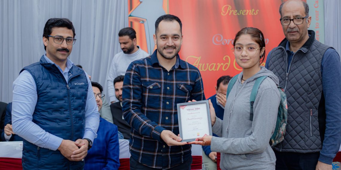 Team RED hosts grand CG Award Ceremony in Srinagar in which Sadia Tariq International Gold medalist was also invited