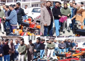 Farming machinery distributed among progressive farmers at Tangdar