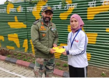 Indian Army facilitated a teenage girl who had brought laurels to J&K after carved her way to an international Ju-Jitsu Championship
