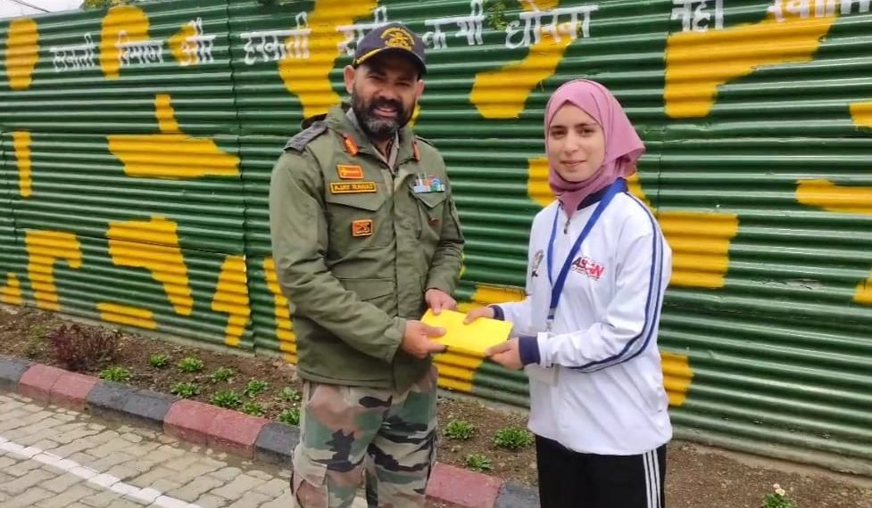 Indian Army facilitated a teenage girl who had brought laurels to J&K after carved her way to an international Ju-Jitsu Championship