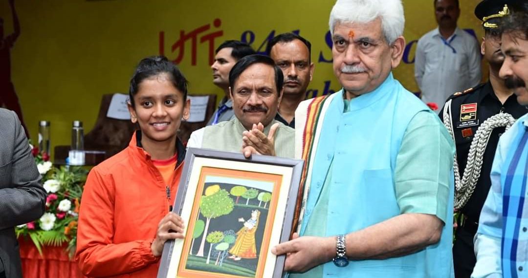 LG Manoj Sinha felicitated & interacted with the players participating in 84th National & Inter-State Table Tennis Championship at Jammu University