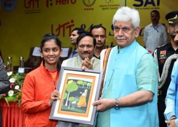 LG Manoj Sinha felicitated & interacted with the players participating in 84th National & Inter-State Table Tennis Championship at Jammu University